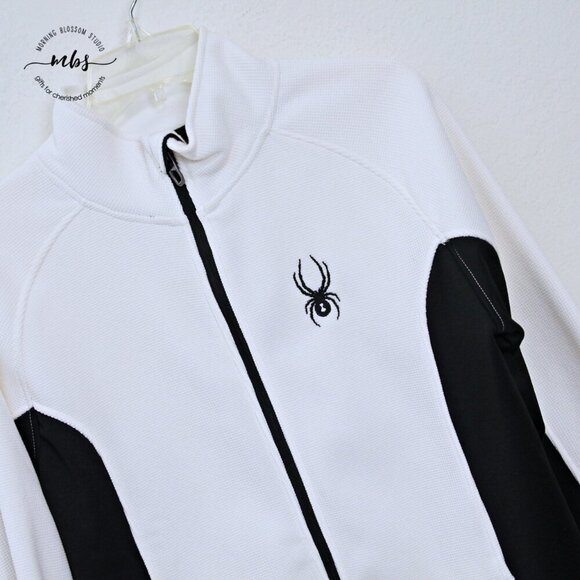Spyder Racer Foremost Full Zip Jacket Black White Men SP - Picture 3 of 7